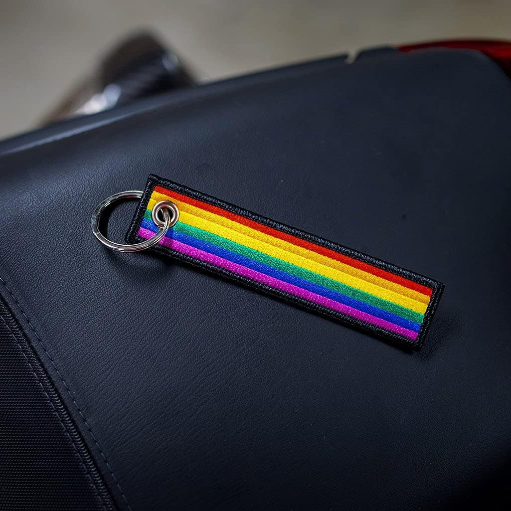 Pride Flag Keychain LGBTQ Accessories, Key Fob, Accessory for Keys, Bag, Motorcycles, Scooters, Cars and Pride Gifts