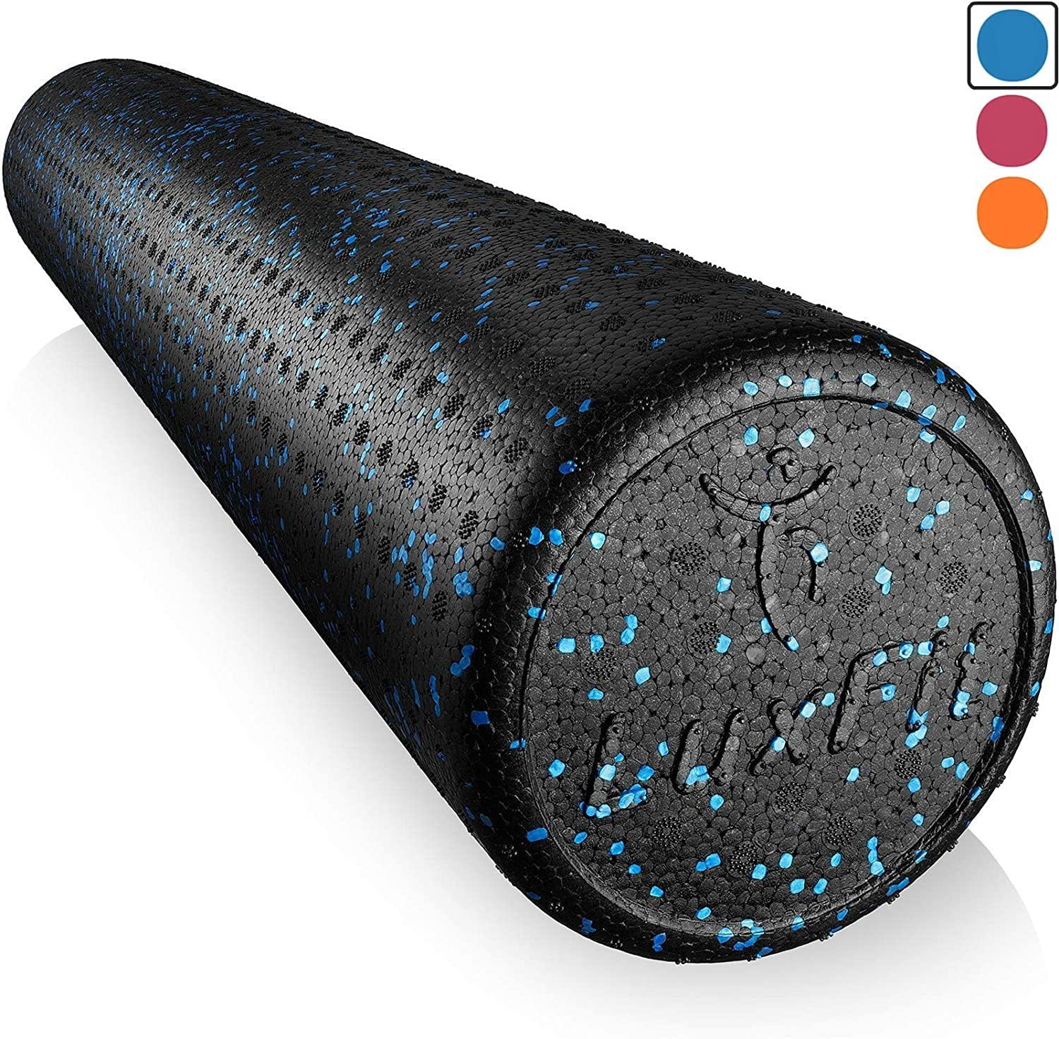 Speckled Foam Rollers 3 Year Warranty High Density for Physical Therapy Exercise Deep Tissue Muscle Massage. Back Leg and Body Roller (Blue, 12 Inch)