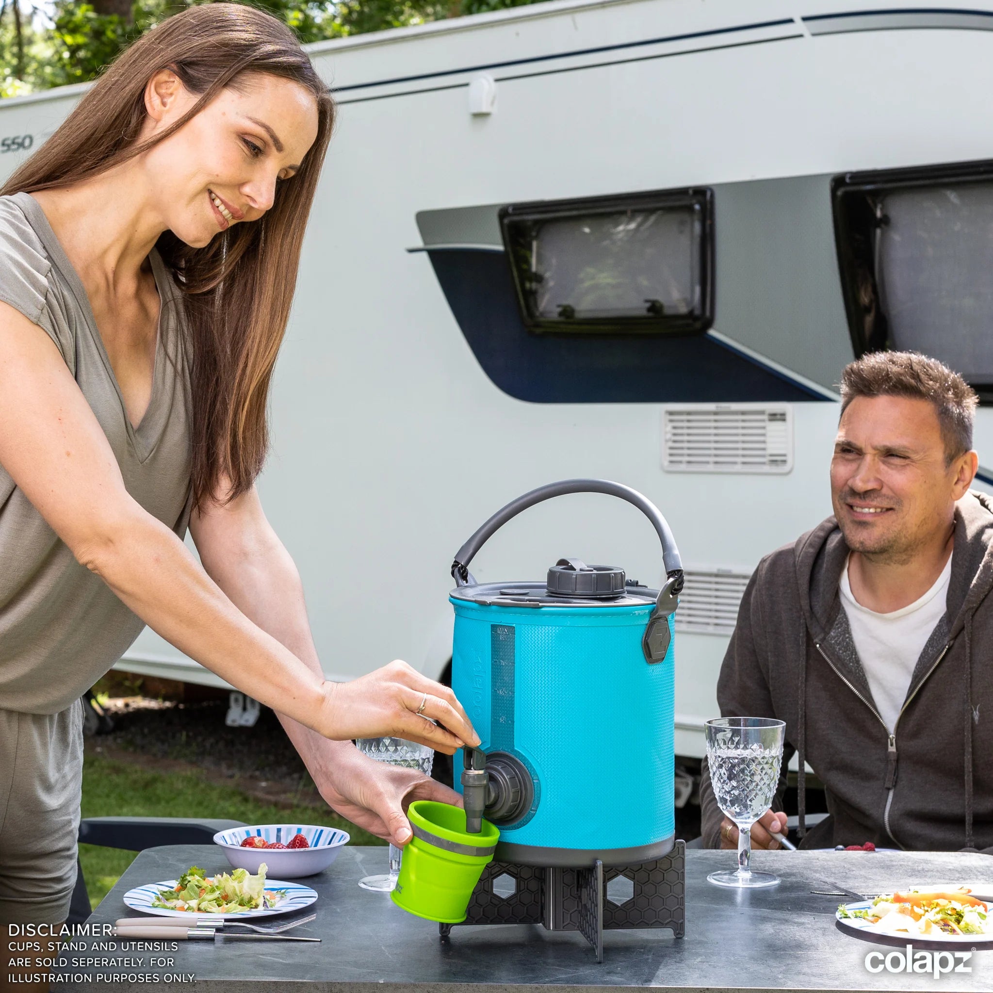 2-In-1 Collapsible Camping Water Container