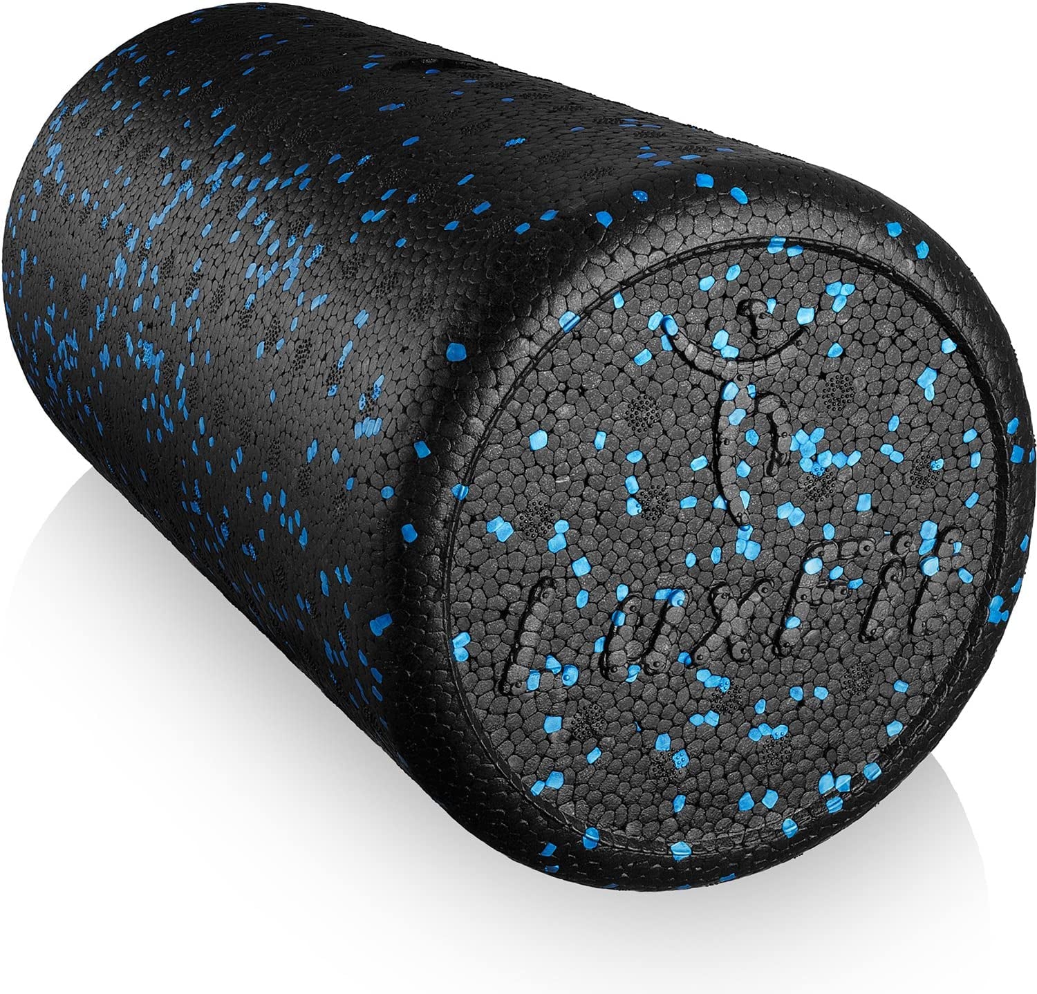 Speckled Foam Rollers 3 Year Warranty High Density for Physical Therapy Exercise Deep Tissue Muscle Massage. Back Leg and Body Roller (Blue, 12 Inch)