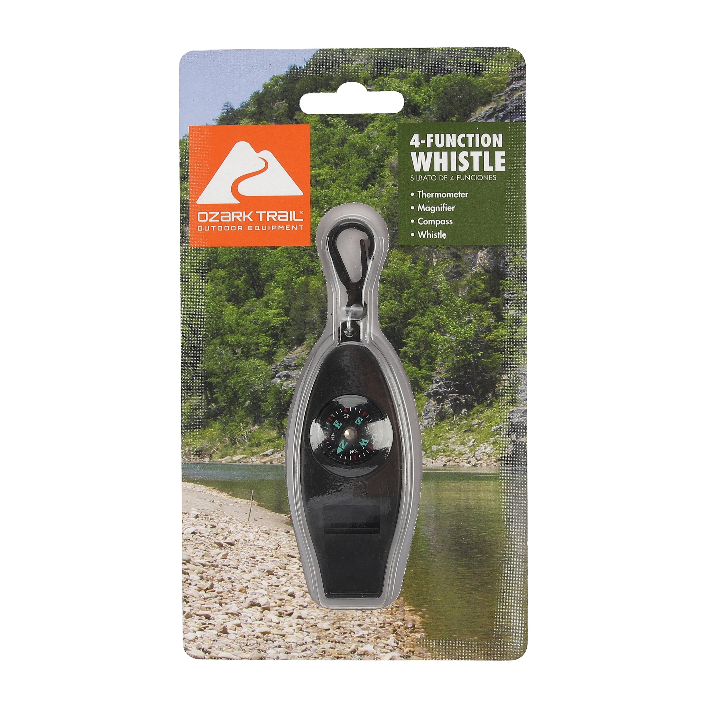 4-Function Plastic Whistle, Black