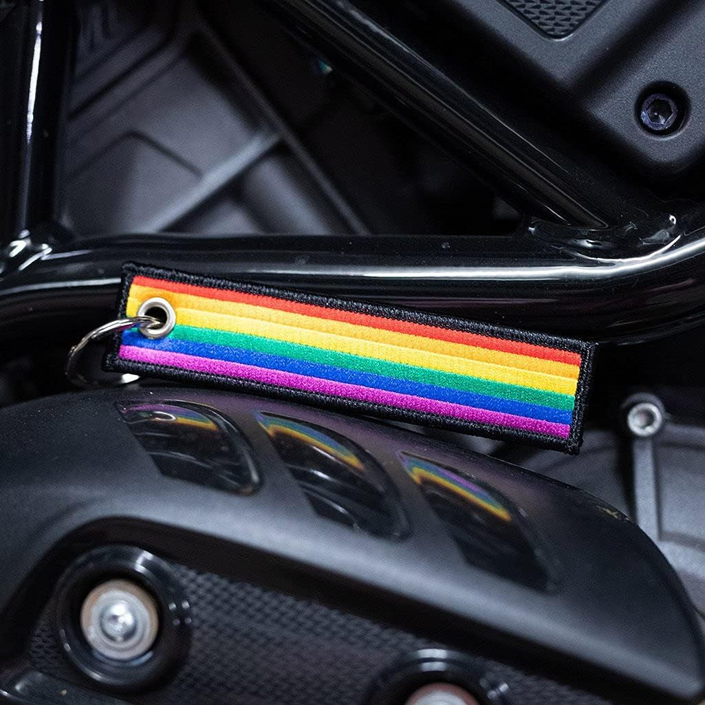 Pride Flag Keychain LGBTQ Accessories, Key Fob, Accessory for Keys, Bag, Motorcycles, Scooters, Cars and Pride Gifts